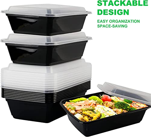 WGCC Meal Prep Containers, Food Storage Containers with Lids, To Go Containers, BPA Free, Stackable, 24oz, Microwave/Dishwasher/Freezer Safe