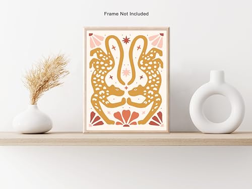 Poster Master Peace Poster - Retro Flower Print - Boho Art - Modern Art - Trendy Art - Floral Art - Gift for Men & Women - Minimal Decor for Office, Living Room or Bedroom, 24x32 Unframed Wall Art