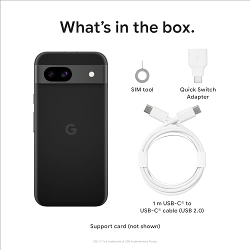 Google Pixel 8a - Unlocked Android Phone with Google AI, Advanced Pixel Camera and 24-Hour Battery - Obsidian - 128 GB