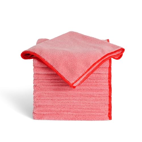 Rubbermaid Microfiber Heavy-Duty Cloth Towels, 16 Pack, 16"x16", Non-Scratch, Dense-Fiber, Reusable/Washable for Cleaning/Wiping/Polishing for Home/Kitchen/Car