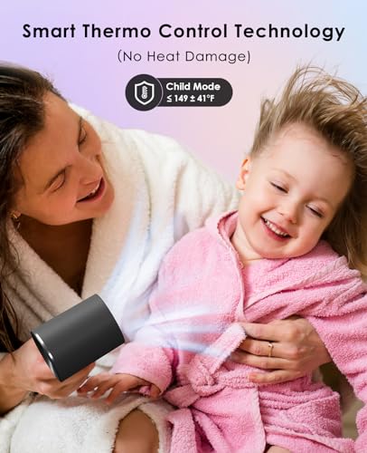 OSOU Hair Dryer, Negative Ionic Hair Dryer, High-Speed Blow Dryer with 110, 000 RPM Brushless Motor, Fast Drying Lightweight Travel Hairdryer, Low Noise Home Hair Dryer (Baby Pink)