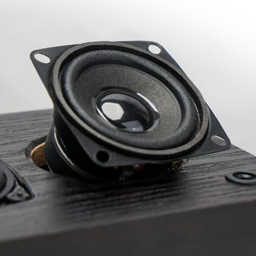 RIOWOIS Passive Bookshelf Speakers for Home Theater Surround Sound, Home Desktop Stereo Speakers with Crisper Sound and Classic Wood Grain for Record Player/Computer/TV, Wall Mountable, One Pair.