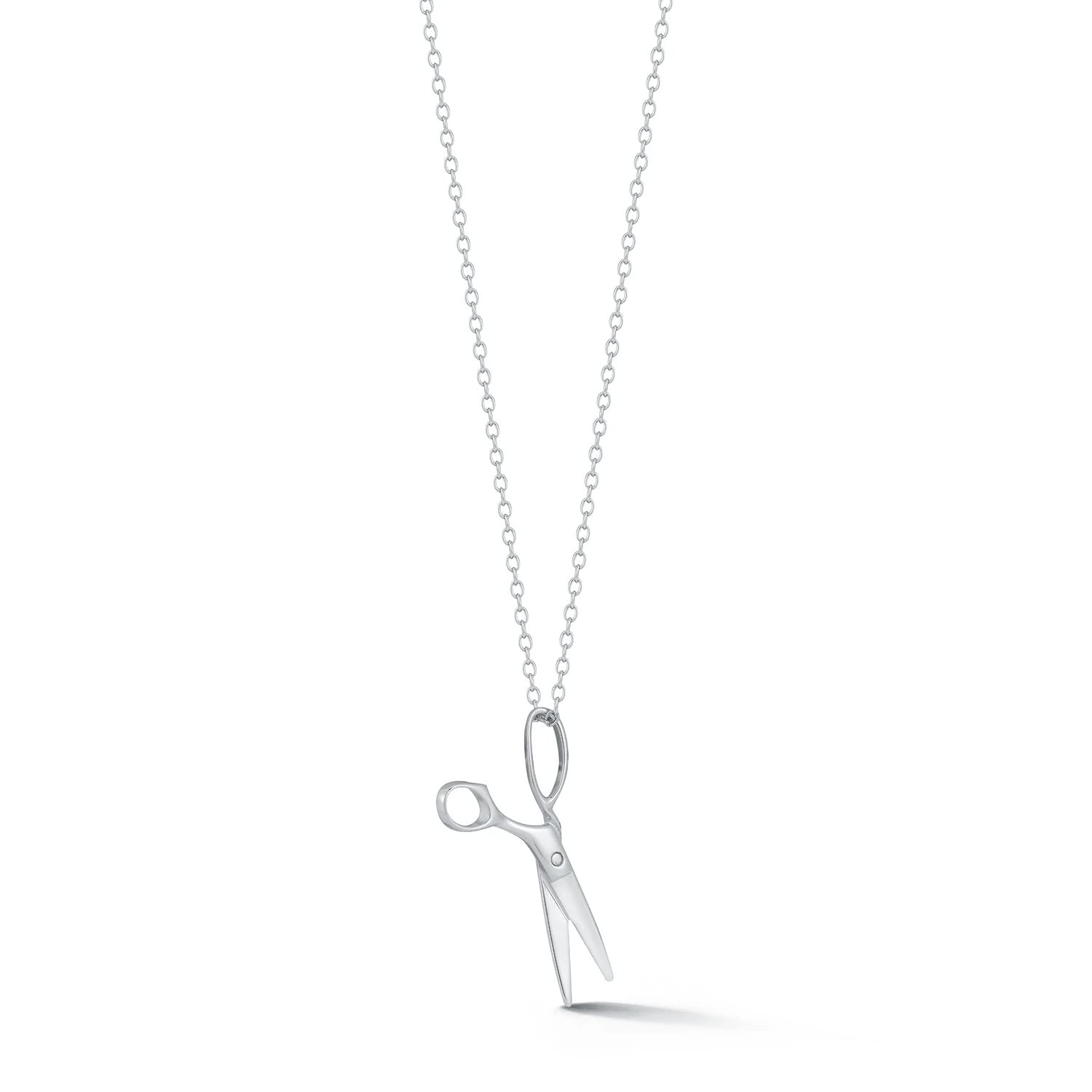 Mateo New York, Scissor Necklace, Silver