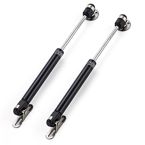 Ravinte Hardware 4 PCS Gas Struts for Cabinet 10 Inch Gas Strut Lift Supports Hinges for Lid Stay Kitchen Cabinet Black Gas Shocks Lift Support 100N/22.5 LB Soft Open Doors Lift Gas Struts