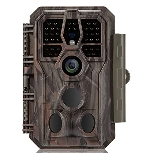 GardePro E5 Trail Camera, 48MP 1296p, Game Camera with Ultra Fast 0.1s Motion Activated, 100ft Night Vision, 90ft Detection Distance for Outdoor Wildlife Scouting, Hunting, Camo