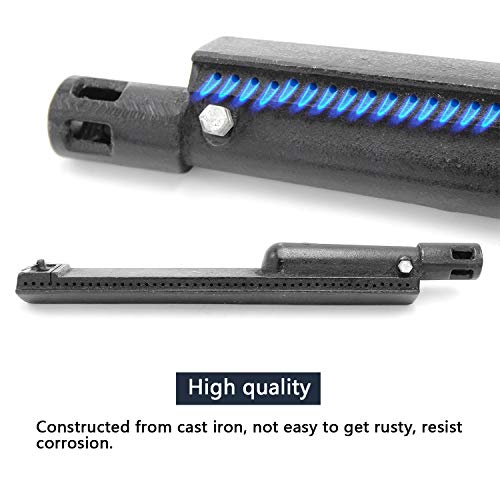 Hongso Gas Grill Stainless Steel Heat Plate Shield and Cast Iron Burner Repair Kit Replacement for Jenn Air 720-0061, 3 Pack