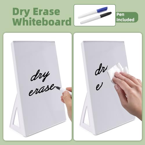 Dry Erase Board, Small Whiteboard with Stand, A4 Size 11.7 x 8.3 Inches with Two Dry Erase Markers