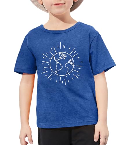 Earth Day Shirt Toddler Boys Girls Save The Planet Tee Kids Planet Earth T-Shirt Earth Day Tops Darkgrey