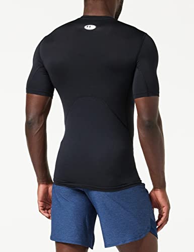 Under Armour Men's Armour HeatGear Compression Short-Sleeve T-Shirt , Black (001)/White, Small