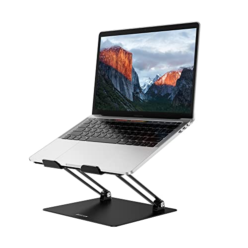 BESIGN LS10 Aluminum Laptop Stand, Ergonomic Adjustable Notebook Riser Holder Computer Stand Compatible with Air, Pro, Dell, HP, Lenovo More 10-14" Laptops, Black