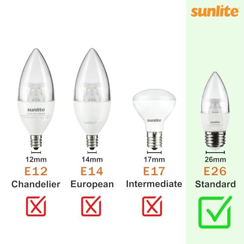 Sunlite 41622 Incandescent Appliance A15 Light Bulb, 15 Watts, 70 Lumens, Medium Base (E26), Dimmable, Mercury Free, 2600K Warm White, Frost, 24 Count