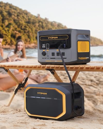 VTOMAN FlashSpeed 300 Portable Power Station, Only 7.4lbs with 7 Outlets, 230Wh LiFePO4 Generator with Up to 600W AC Outlet, 12V/24V DC, PD 100W Type-C for Home Blackout, RV/Van, Camping