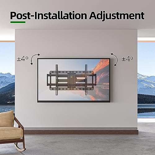 USX MOUNT Full Motion TV Wall Mount Fits for Most 26-55 Inch TVs 24" Extension Arm with Swivel Articulating Arm Rotation & Tilt, Corner Center Design TV Mount Bracket MAX VESA 400x400mm and 88lbs