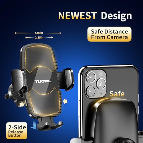 Car Phone Holder [Big Phone Friendly] Phone Holder for Car Universal for Air Vent Dashboard Windshield Phone Mount for Car 3 in 1, Hand Free Mount for iPhone 15 14 Pro Max Samsung All Cell Phones