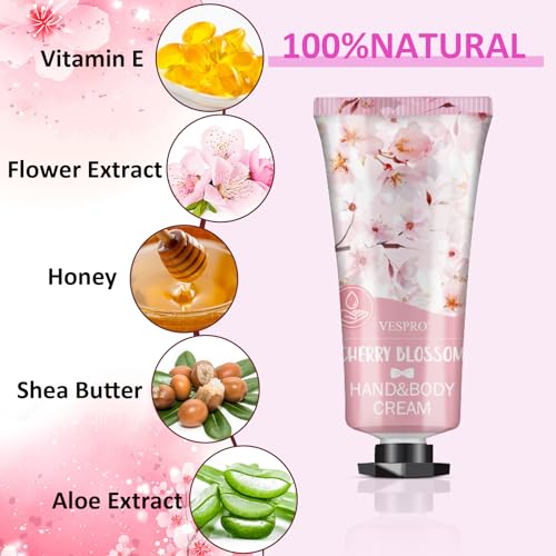 VESPRO 16 Pack Hand Cream Gifts Set For Women, Bulk Hand Lotion Travel Size for Dry Cracked Hands, Mini Hand Lotion for Birthday Gifts and Mother's Day Gifts with a Greeting Card