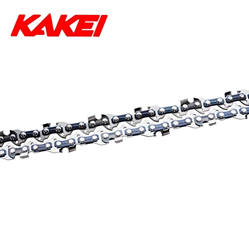 KAKEI 18 Inch Chainsaw Chain 3/8" LP Pitch, .050" Gauge, 62 Drive Links Fits Poulan, Kobalt, Echo, Ego, Greenworks and More- S62 (3 Chains)