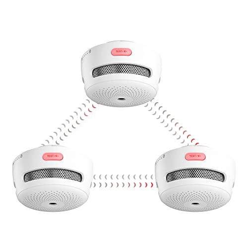 X-Sense Wireless Interconnected Smoke Detector Fire Alarm with Over 820 feet Transmission Range, XS01-WR Link+