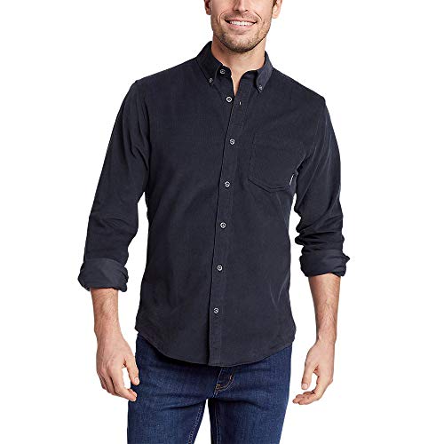 Eddie Bauer Men's Corduroy Long-Sleeve Shirt, Storm, Small