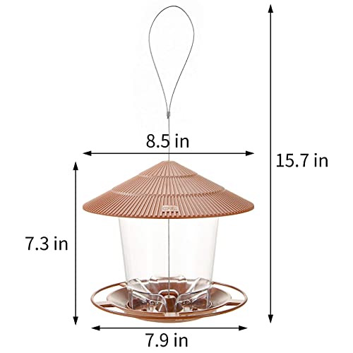 Hanging Bird Feeder Squirrel Proof for Outdoor Wild Bird Seed, Purple
