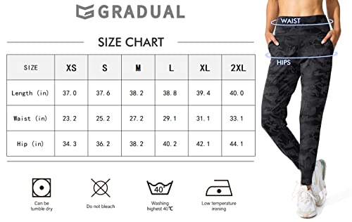 G Gradual Women's Joggers High Waisted Yoga Pants with Pockets Loose Leggings for Women Workout, Athletic, Lounge (Pale, Small)