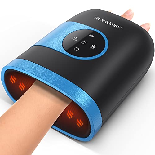 QUINEAR Hand Massager - Cordless Hand Massager with Heat and Compression for Arthritis, Carpal Tunnel and Stiff Joints - Gifts for Women Men - FSA/HSA Eligible