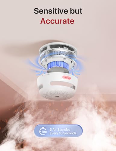 X-Sense Wireless Interconnected Smoke Detector Fire Alarm with Over 820 feet Transmission Range, XS01-WR Link+