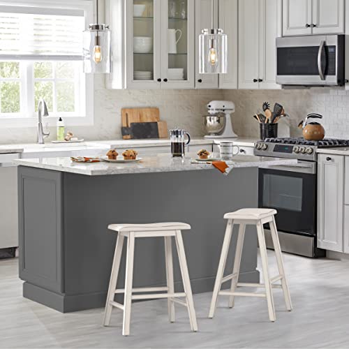 Hillsdale Furniture Hillsdale Clarion Side, Distressed Gray/Sea White Counter Height Table