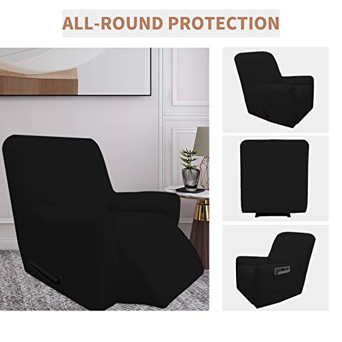 Easy-Going 100% Dual Waterproof Recliner Loveseat Cover, 6-Pieces Stretch Relining Sofa Cover with Pocket, Jacquard 2 Seat Sofa Slipcover Leakproof Washable (Loveseat, Wine)