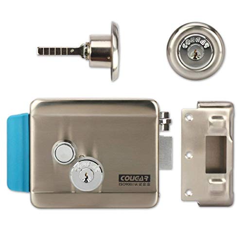 [Upgrade Version] AMOCAM Electric Electronic Door Lock 6pcs Computerized Doted Keys DC 12V Stainless Steel E-lock Support Wooden Glass Metal Door for Video Door Phone Doorbell Intercom Access Control