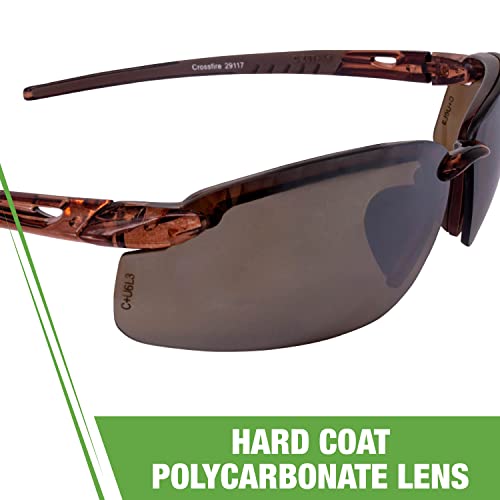 Crossfire 2964 Safety Glasses, Clear Lens/Pearl Gray Frame, One Size