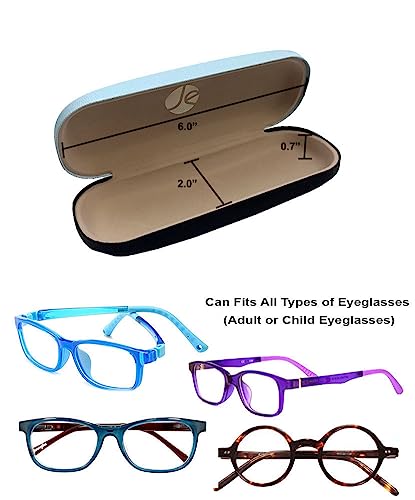 JAVOedge [3 PACK], Unicorn Pattern Medium Size Hard Eyeglass Storage Case Fits Most Glasses With Micro Cloth-Style B