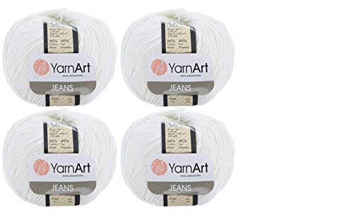 4 Skein 55% Cotton 45% Acrylic YarnArt Jeans Yarn 200 gr 696 yds Color (59)