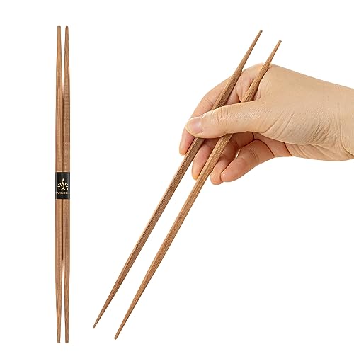 Restaurantware Bambuddha 9.5 Inch To Go Chopsticks 100 Durable Bamboo Chopsticks - With Paper Band Brown Bamboo Premium Chopsticks For All Kinds Of Foods Ideal For Cafes And Restaurants