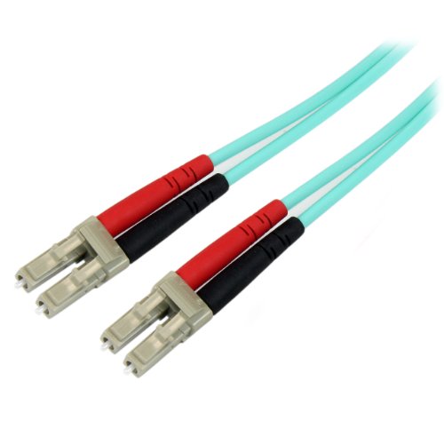 StarTech.com 1m (3ft) LC/UPC to LC/UPC OM3 Multimode Fiber Optic Cable, Full Duplex 50/125, 100G, LSZH Fiber Jumper Cord