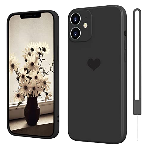 KiviCase iPhone 11 Case, Phone Case iPhone 11, Slim Fit Silicone Protective Soft Bumper Girls Women Boys Men iPhone 11 6.1" 2019 Cover, Black