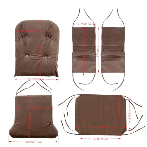 Rejoice Home Castaway Glider Rocking Chair Replacement Cushion Set - Beige