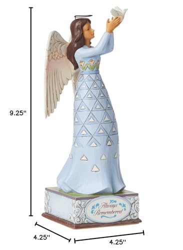 Enesco Jim Shore Heartwood Creek Always Remembered Bereavement Angel Figurine, 9.25 Inch, Multicolor