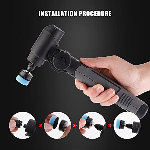SPTA Cordless Mini Car Polisher, 12V Micro Cordless Scratches Killer Car Polisher RO/DA Mini Car Polisher for polishing, Sanding and Cleaning