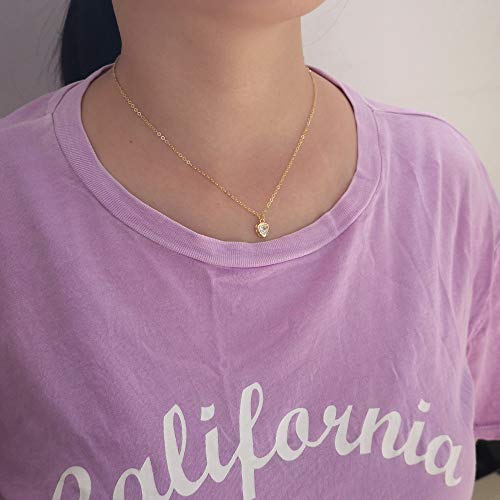 DeScount Tiny Gold Initial M Necklace,18K Gold Plated Personalized Heart Initial Necklaces for Women,Heart Pendant Initial Necklace,Letter Necklace for Women