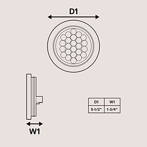 TRUE MODS 4" Round Amber 24 LED Trailer Tail Lights [DOT certified] [Grommet & Plug Included ] [IP67 Waterproof] Park Turn Trailer Lights for RV Trucks