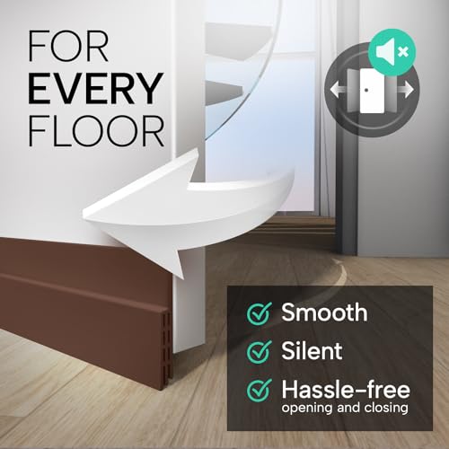 Vellure® Door Draft stoppers for Bottom of Door - New Premium Door Sweep/Door Seal Strip (Save Energy – installs Quickly and Easily) Door Weather Stripping, Ideal for Keeping Out Cold (1x39 Brown)