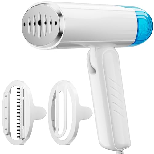 TYY Travel Steamer for Clothes with Dual Voltage 100-240V, Foldable Clothes Steamer Fabric Wrinkle Remover, Portable Handheld Garment Steamer and Steam Iron 2-in-1 for Worldwide Traveling