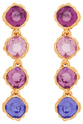 Oscar de la Renta, Classic Crystal Strand Earrings, Amethyst Multi