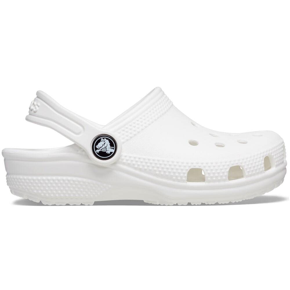 Crocs Kids' Classic Clog , White/White, 4 Big Kid