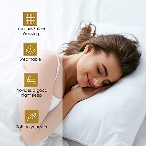 Superior Egyptian Cotton 300 Thread Count Bed Sheet Set, 1 Elastic Deep Pocket Fitted Sheets, 1 Flat Sheet, 2 Pillowcases, Soft Bedding, Luxury Sheets, Sateen Weave, King, Tan