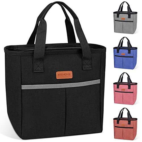 FITHOME Small Insulated Lunch Bags for Women, Leakproof Lunch Box for Women and Men, Reusable Thermal Lunch Tote Cooler, Adults Fashion Lunch Bags for Work/Picnic/Travel