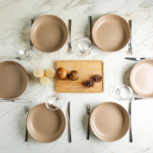 Stone lain Logan Stoneware Pasta Bowl Set of 4, Beige