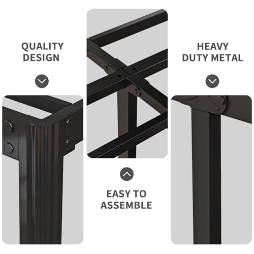 OSASET Twin Bed Frame - Twin Bed Frame with Headboard and USB & Type C Charging Station, Heavy Duty Metal Bed Frame No Box Spring Needed with Ample Storage Space - Easy Assembly and Noise Free