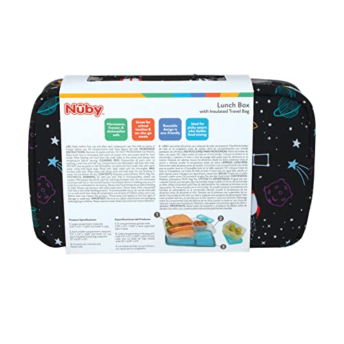Nuby Lunchbox with Insulated Travel Bag - 3+ Years - Galactic Design