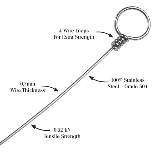 ANDUSTRIAL Stainless Steel Cheese Cutting Replacement Wires For Soft and Hard Cheese - Easy to Use and Clean - 12 Wires 24" + 1 Pair Egronomic Plastic Handle